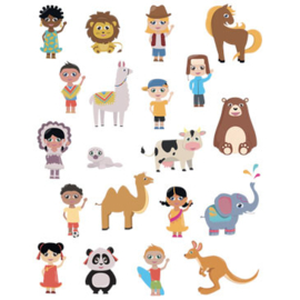 240 Wereldkinderen Stickers