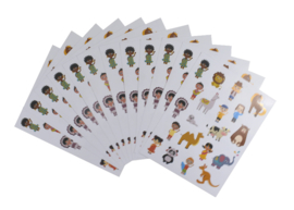 240 Wereldkinderen Stickers