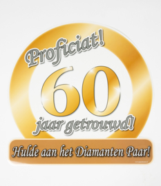 Huldebord 60 jaar getrouwd