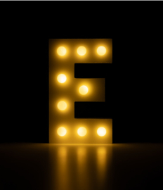 light letter E