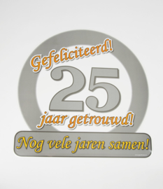 Huldebord 25 jaar getrouwd