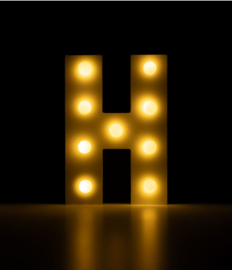 light letter H