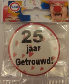 Button 25 jaar getrouwd