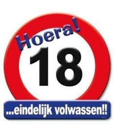 Huldeschild 18 jaar