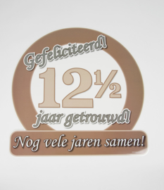 Huldebord 12½ jaar getrouwd