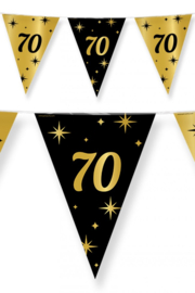Folie vlaggenlijn zwart/goud 70 jaar