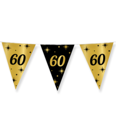 Folie vlaggenlijn zwart/goud 60 jaar