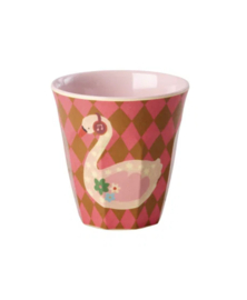 Rice kinderbekers Music Band, rose, 6 delig, melamine