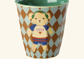Rice kinderbekers Music Band, blauw, 6 delig, melamine