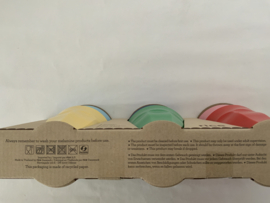 6 delige Melamine effenkleurige bekers, medium