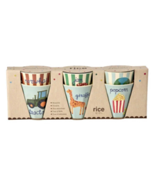 Rice, small cups colourful abc, 6 stuks
