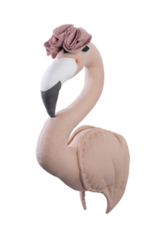 Dierenkop linnen flamingo crown, powder pink Love Me Decoration