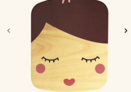 Rice Melamine serveerblad Lady, brown, 33,5 x 22 cm