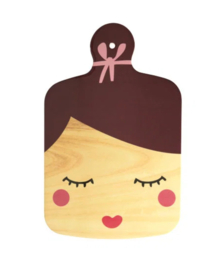 Rice Melamine snijplank Lady, brown, 33,5 x 22 cm