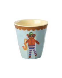 Rice kinderbekers Music Band, blauw, 6 delig, melamine