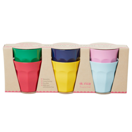 Rice Melamine bekerset in Favourite Colours / Medium, 6 stuks