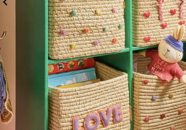 Rice kinderbekers Music Band, rose, 6 delig, melamine