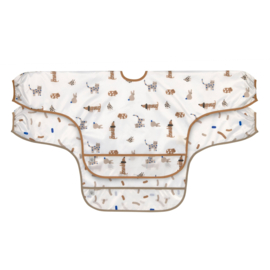 Laessig Little Mateys Longsleeve Slabbetje Royal Blue, 2 stuks