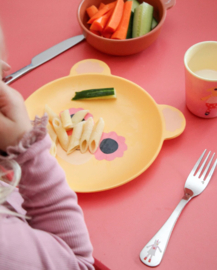Rice kinderbestekset, Hond en Eenhoorn, RVS.