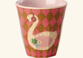 Rice kinderbekers Music Band, rose, 6 delig, melamine