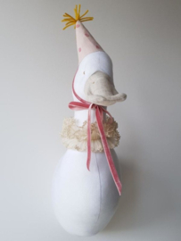 Dierenkop linnen circus duck white Love Me Decoration