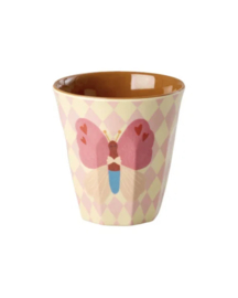 Rice kinderbekers Music Band, rose, 6 delig, melamine
