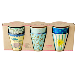 Rice bekerset Funky prints blue, medium