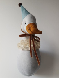 Dierenkop linnen circus duck pigeon turquiose cap Love Me Decoration
