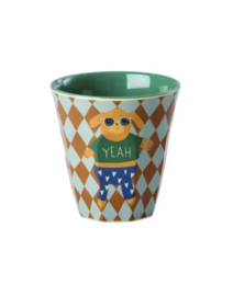 Rice kinderbekers Music Band, blauw, 6 delig, melamine