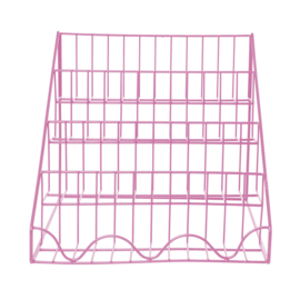 Rice metalen standaard voor melamine bekers, roze