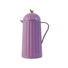 Rice, Thermo w. Gold Bird on Lid, Lavendel