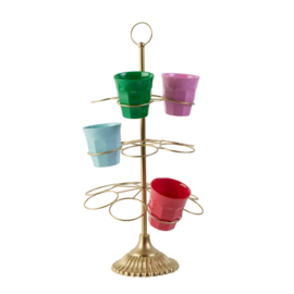 Rice, beker etagere van metaal, goudkleurig