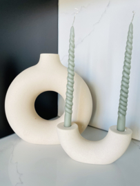 Swirl kaars - Stone