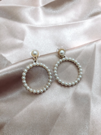 Earrings - Pearl round