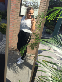 Comfy broek - Streep grijs