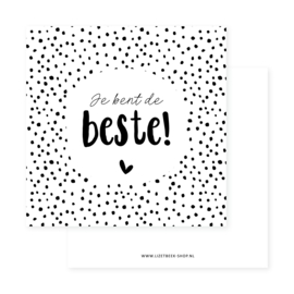 Minikaartje 85x85 • Je bent de beste!
