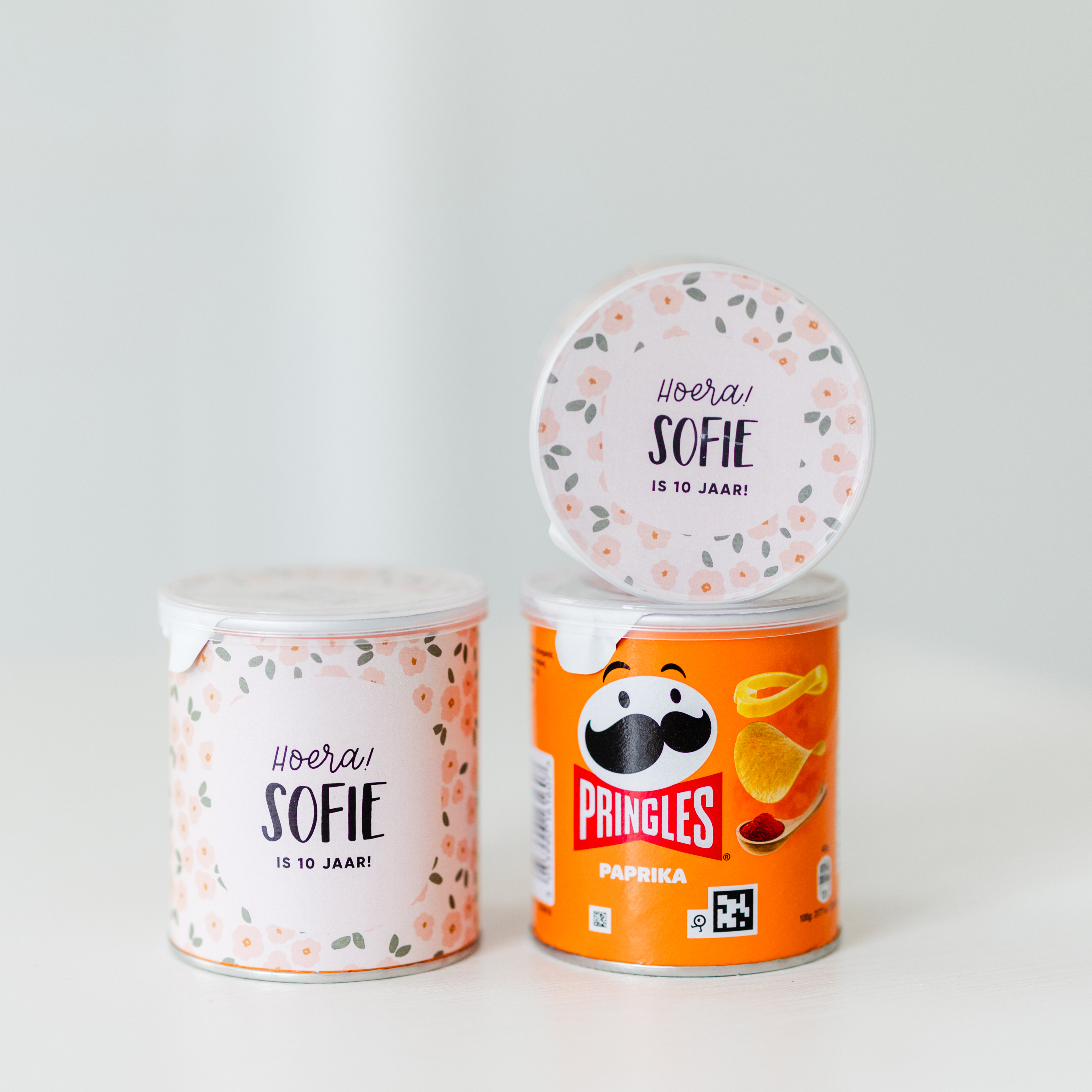 Pringles wikkel (printable) | Hoera! Naam is .. jaar! • Bloemen