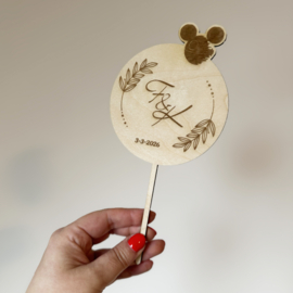 Gepersonaliseerde taarttopper • op maat gemaakt • 1 kleur