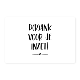 Bier en/of wijnetiket • D(r)ank voor je inzet! ♥ // 159 x 104mm