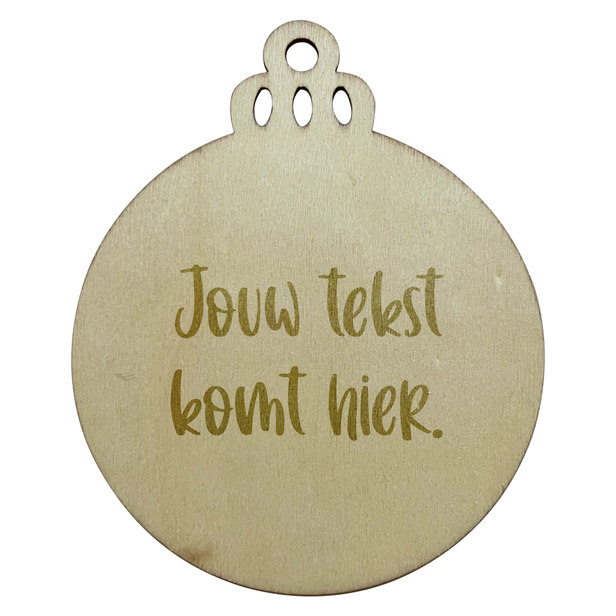 Gepersonaliseerde kerstbal gegraveerd • Je eigen tekst