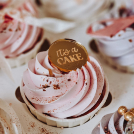 Gepersonaliseerde cake charm • rondje op maat • 5 stuks