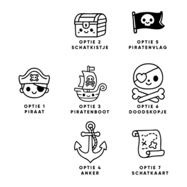 Gepersonaliseerde stokjes • Thema piraten | Per 5 stuks