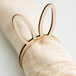 Gepersonaliseerde servetring • Pasen • Oortjes