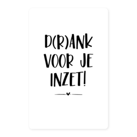 Bier en/of wijnetiket • D(r)ank voor je inzet! ♥ // 104 x 159mm