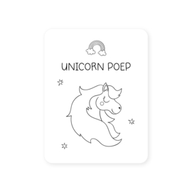 54x70mm sticker • Unicorn poep - Verticaal