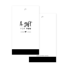 Cadeaulabel 50x90 •  A gift for you