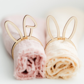 Gepersonaliseerde servetring • Pasen • Oortjes