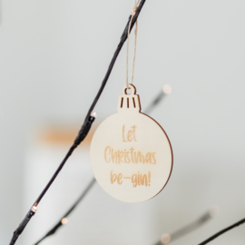 Gepersonaliseerde kerstbal gegraveerd • Je eigen tekst