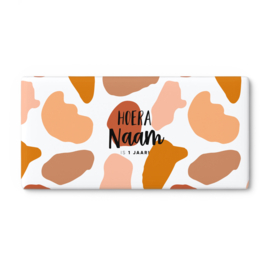A4 Chocolade wikkel printable | Hoera Naam 1 jaar! • Vlekken