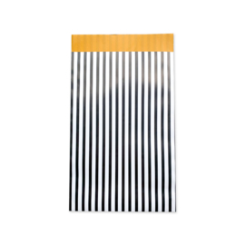 Cadeauzakjes • Lines zwart & geel • 12 x 19 cm • 5 stuks